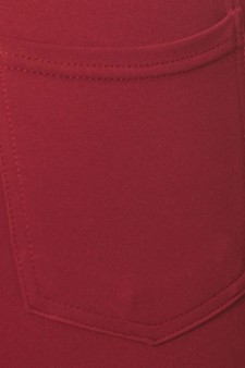 Lady's 4 Pocket Ponte Pants - Plus Size style 6