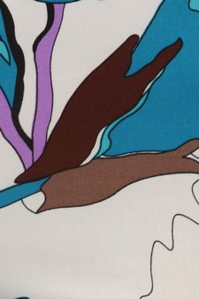 Lady's Cubana Casa Lily in Baby Blue Printed Fashion Legging style 4