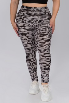 Women's It's a Jungle Tiger Print Peach Skin Leggings