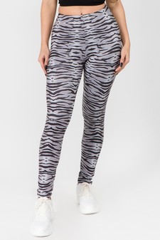 Women's It's a Jungle Tiger Print Peach Skin Leggings