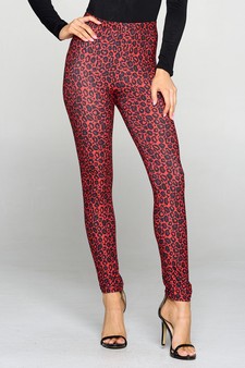 Women's Classic Leopard Print Peach Skin Leggings