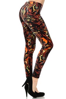 Lava printed Stretch Velour leggings