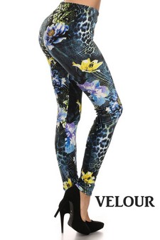 Stretch VELOUR-Printed Leggings