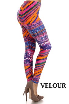 STRETCH VELOUR-Printed Leggings