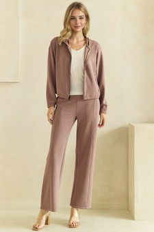 ETA 08/06/26 - Effortless Thin modal Straight-Leg High Rise Pants style 5
