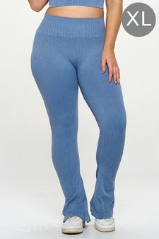 Women's Stone Washed Ribbed Yoga Pants (XL only)