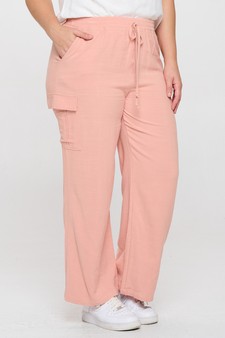 Women's Linen Cargo Pants (XL only) style 2