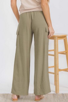 Women's Linen Cargo Pants style 2