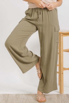 Women's Linen Cargo Pants style 3