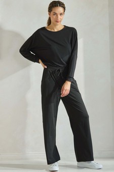 Women's Effortlessly Relaxed Fit Peach Skin Pants style 5
