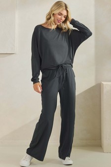 Women's Effortlessly Relaxed Fit Peach Skin Pants style 5