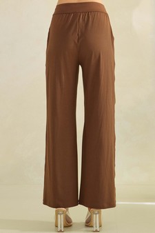 Women's Effortlessly Relaxed Fit Peach Skin Pants style 2