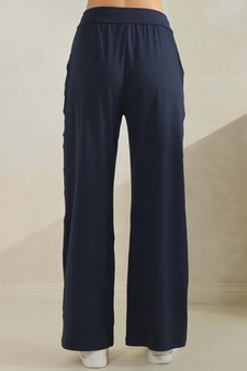 Women's Effortlessly Relaxed Fit Peach Skin Pants style 2
