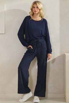 Women's Effortlessly Relaxed Fit Peach Skin Pants style 5