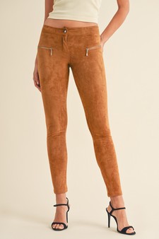 Lady's Faux Suede Pants