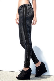 Icy Velvet Side Stripe Pants