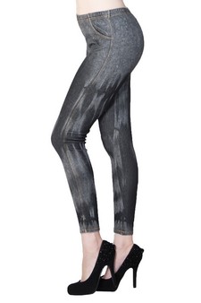 FLECKED DISTRESSING DETAIL JEGGINGS