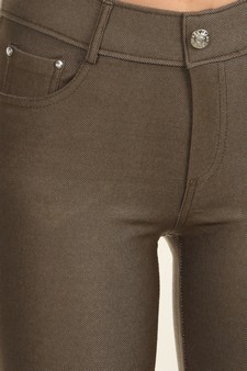 Women's Cotton-Blend 5-Pocket Skinny Jeggings (Small only) style 4