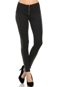 Liquid Leggings with Contrast Fabric