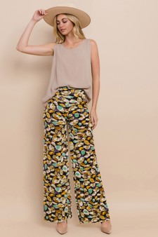 Lady's Printed Palazzo Pants