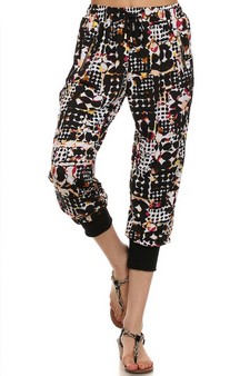 Blk/Wht Geometric print Jogger