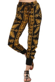 Gold Maze printed joggers