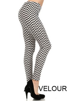 Lady's Velour Printed Leggings