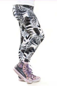 Kid's Velour Printed Leggings