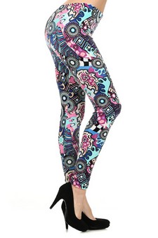 Star Dust print Stretch Velour Leggings