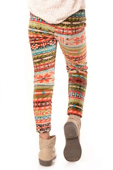 Kid's Velour Printed Leggings style 3