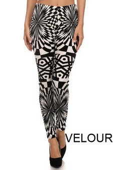 Hypnotic print Stretch Velour leggings