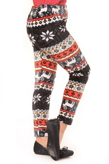 Kid's Stretch Velour Printed Leggings