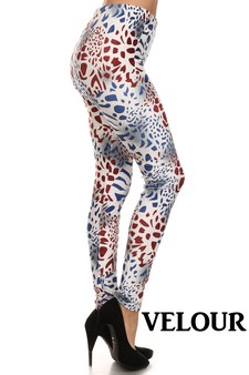 VELOUR PRINTED LEGGINGS [WOMEN'S]