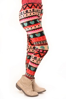 Kid's Velour Printed Leggings