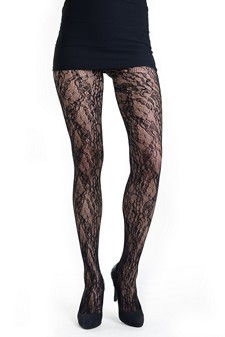 Lady's Effloresce Floral Fashion Designed Fishnet Pantyhose