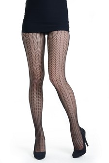 Lady's Sensual Arrow Mesh Fashion Designed Fishnet Pantyhose