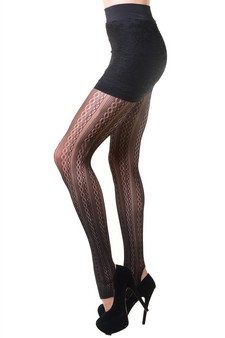 Lady's Fashion Designed Fishnet Capri Tights