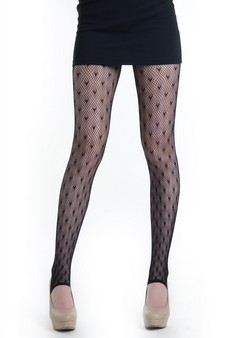 Lady's Mini Hearts Fashion Designed Stirrup Fishnet Tights