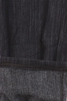 Navy--Fleece Jeggings with Zippers style 7