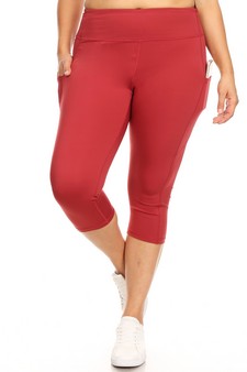 Women's High Rise 5-Pocket Activewear Capri Leggings