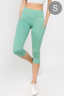 Women's High Rise 5-Pocket Activewear Capri Leggings (Small only)