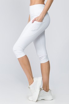 Women's High Rise 5-Pocket Activewear Capri Leggings