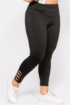 Women's Lattice Ankle Cutout Activewear Leggings (XL only) style 2
