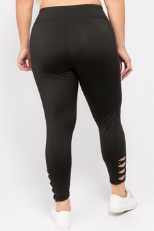 Women's Lattice Ankle Cutout Activewear Leggings (XL only) style 4