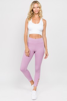 Women's Lattice Ankle Cutout Activewear Leggings style 5