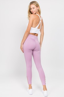 Women's Lattice Ankle Cutout Activewear Leggings style 6