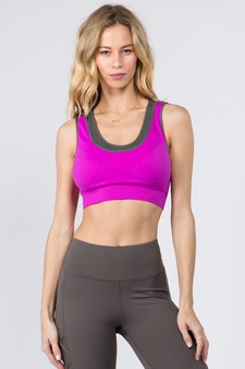 Women’s Seamless Performance Style Double Layer Insert Sports Bra style 2