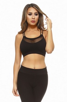 Multi Strap Sports Bra w/Front Mesh (Small only) style 2