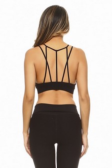 Multi Strap Sports Bra w/Front Mesh (Small only) style 5