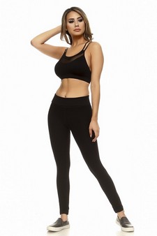 Multi Strap Sports Bra w/Front Mesh (Small only) style 6